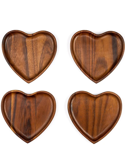 Nambe Eat Your Heart Out Appetizer Plates, Set of 4