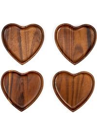 Nambe Eat Your Heart Out Appetizer Plates, Set of 4