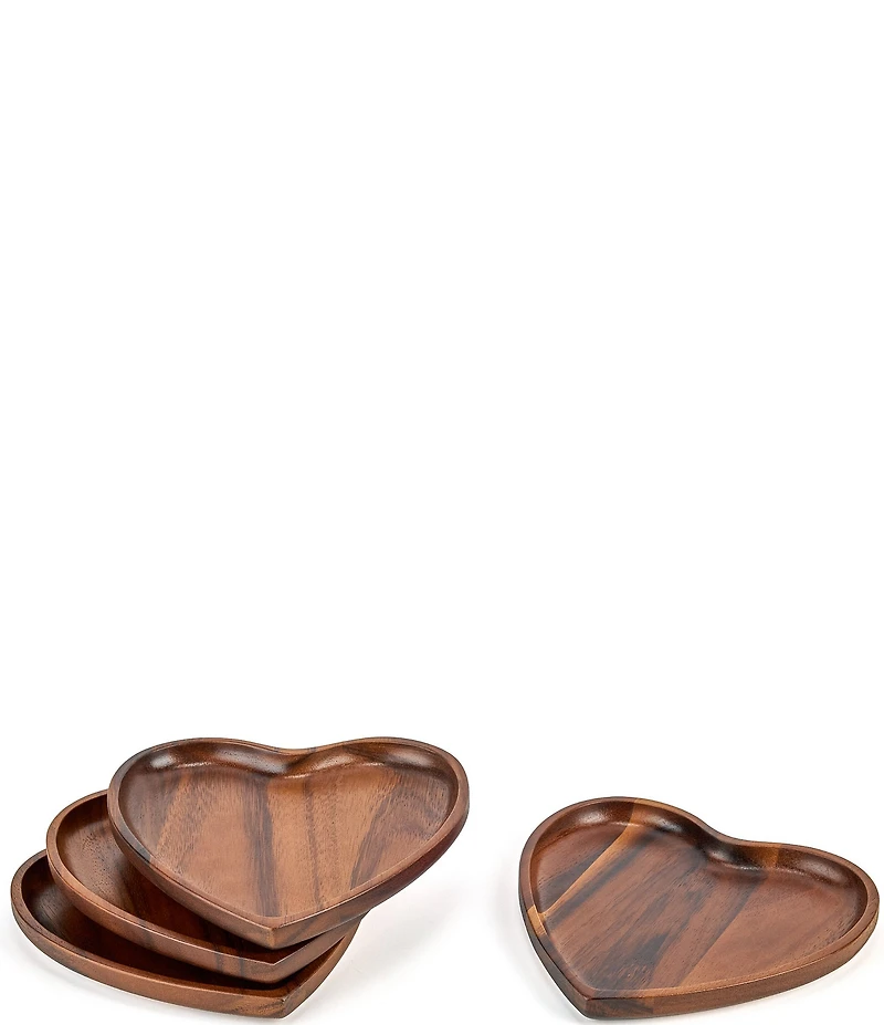 Nambe Eat Your Heart Out Appetizer Plates, Set of 4