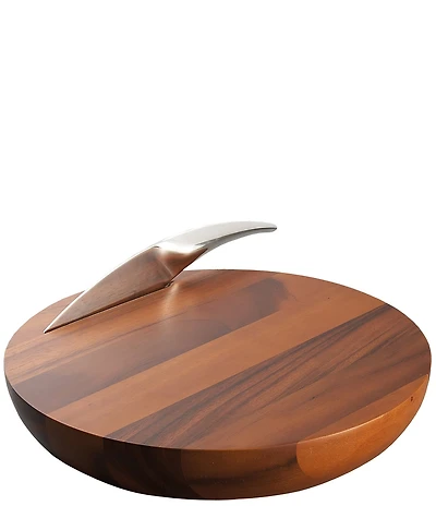 Nambe Harmony Cheese Board With Knife