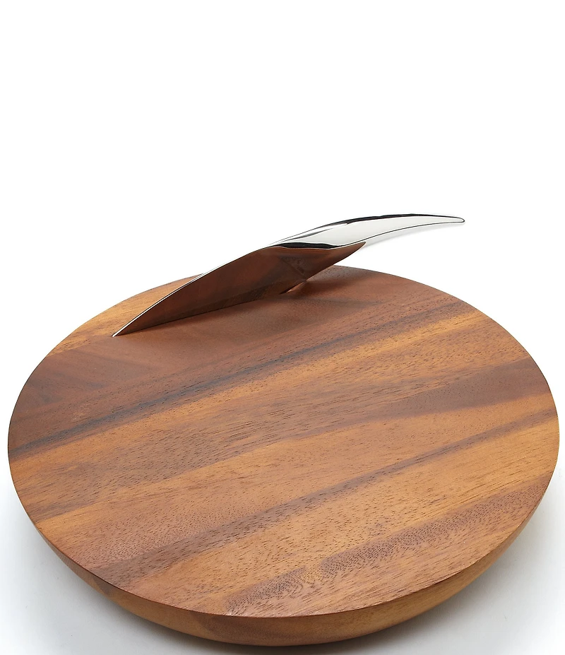 Nambe Harmony Cheese Board With Knife