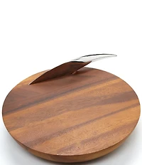Nambe Harmony Cheese Board With Knife