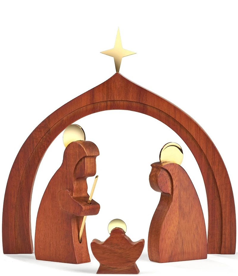 Nambe Holiday 11-Piece Wooden Nativity Set