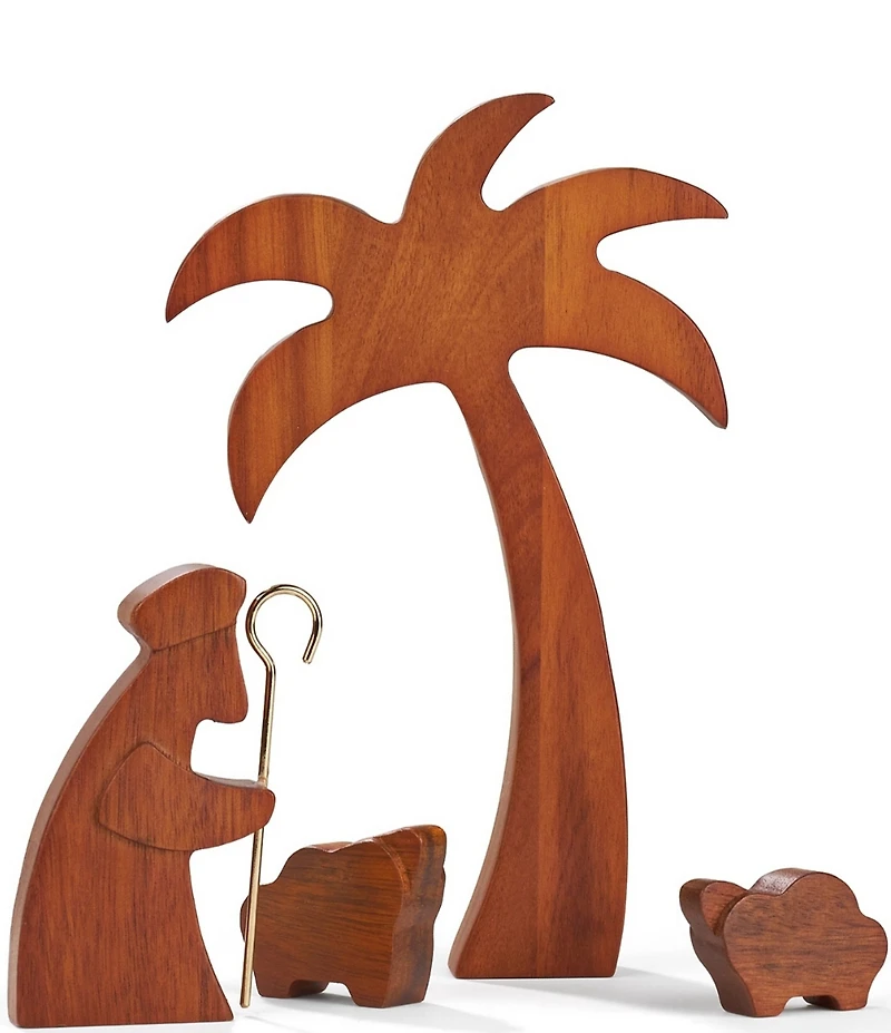 Nambe Holiday 11-Piece Wooden Nativity Set