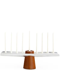 Nambe Holiday Classic Hanukkah Menorah Candle Holder