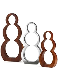 Nambe Holiday Snowman Silhouettes, Set of 3