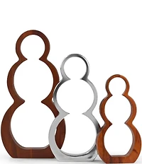 Nambe Holiday Snowman Silhouettes, Set of 3