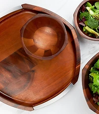 Nambe Rivet Handed Tray