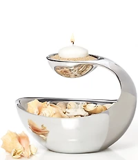 Nambe Scoop Chip and Dip Server Bowl