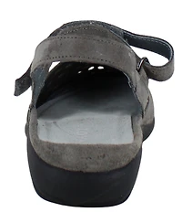 Naot Arataki Perforated Leather Hook-and-Loop Slingback Mary Jane Flats