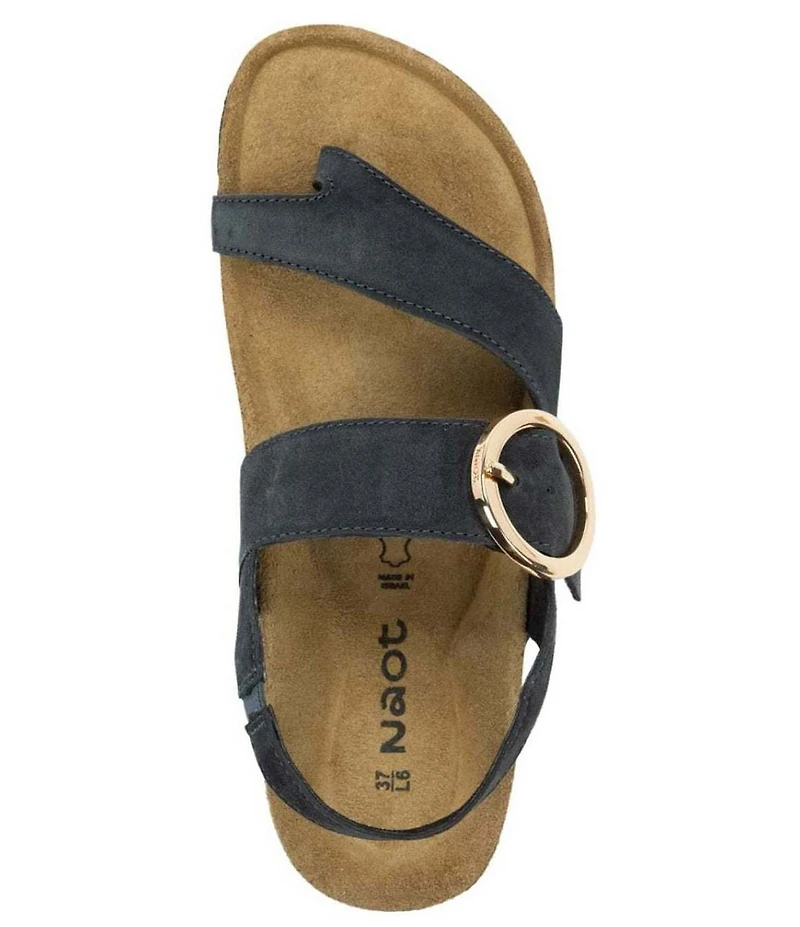 Naot Baltimore Suede Buckled Thong Slingback Sandals