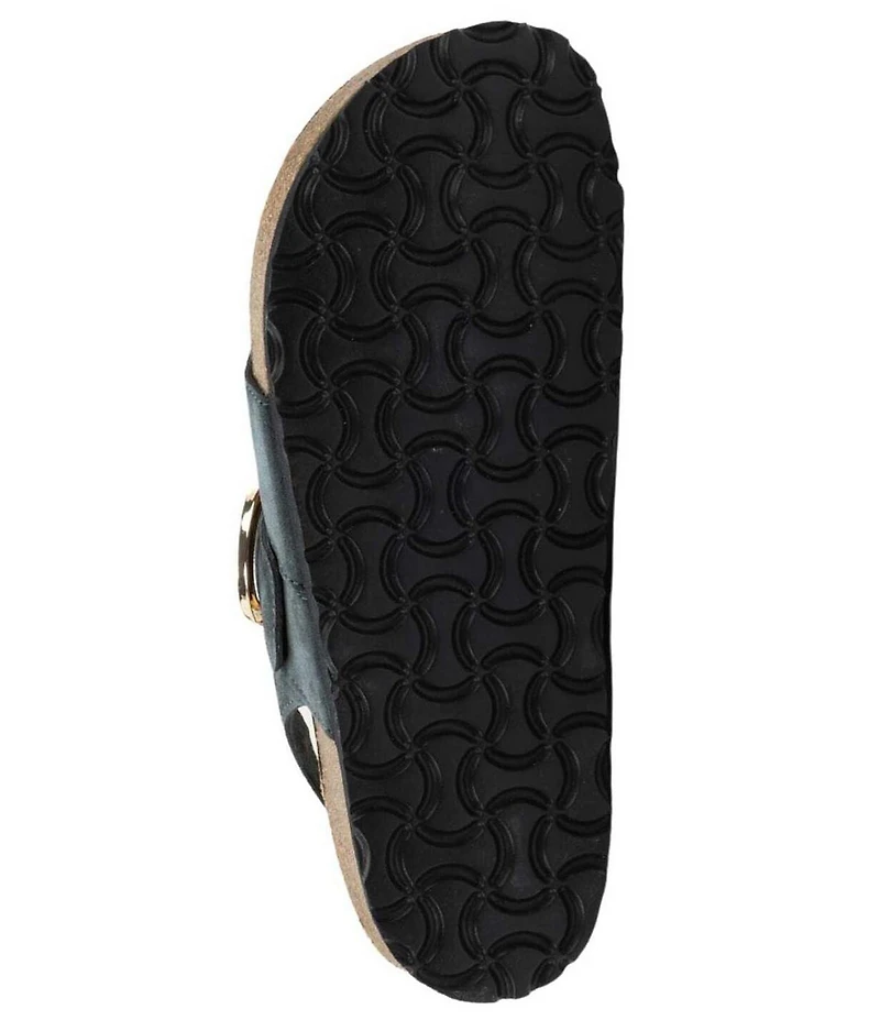 Naot Baltimore Suede Buckled Thong Slingback Sandals