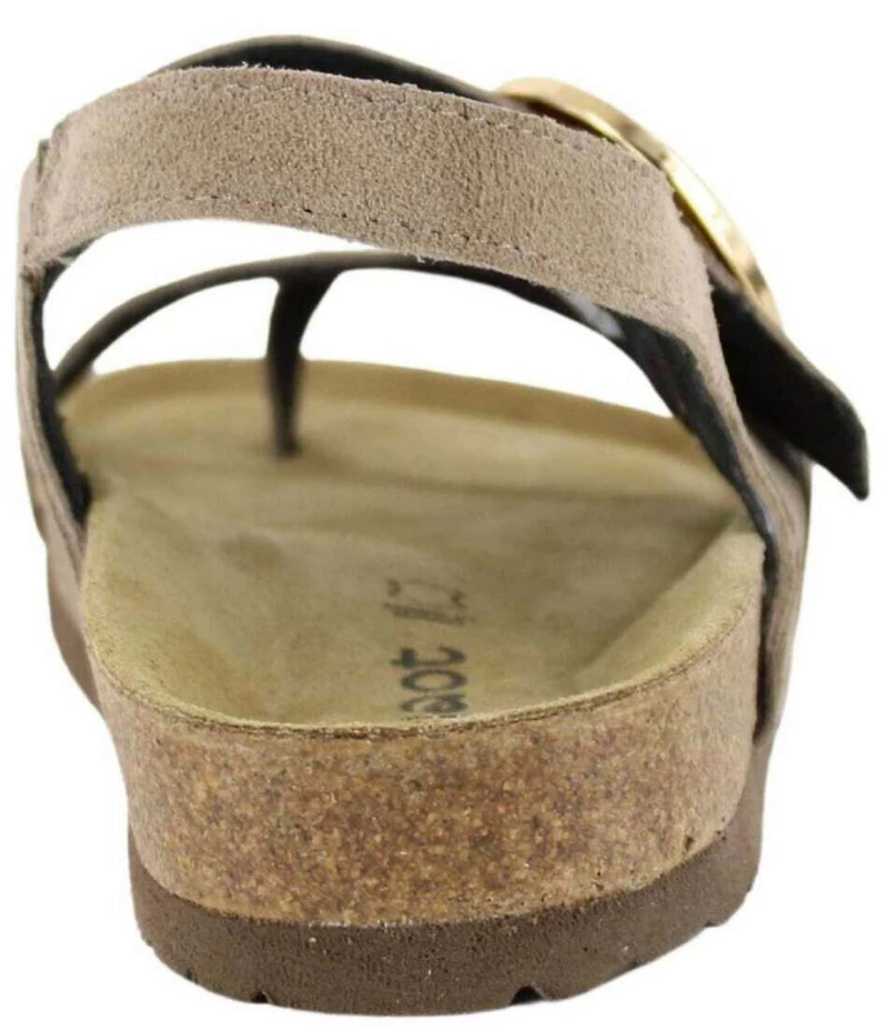 Naot Baltimore Suede Buckled Thong Slingback Sandals