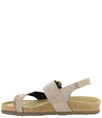 Naot Baltimore Suede Buckled Thong Slingback Sandals
