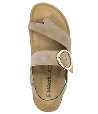 Naot Baltimore Suede Buckled Thong Slingback Sandals