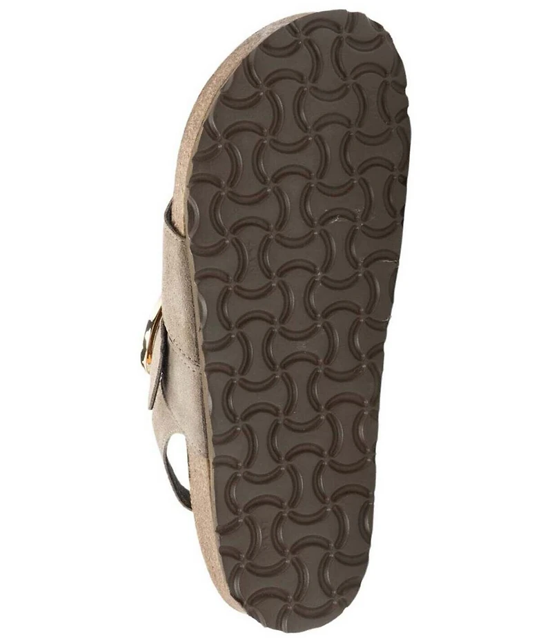 Naot Baltimore Suede Buckled Thong Slingback Sandals