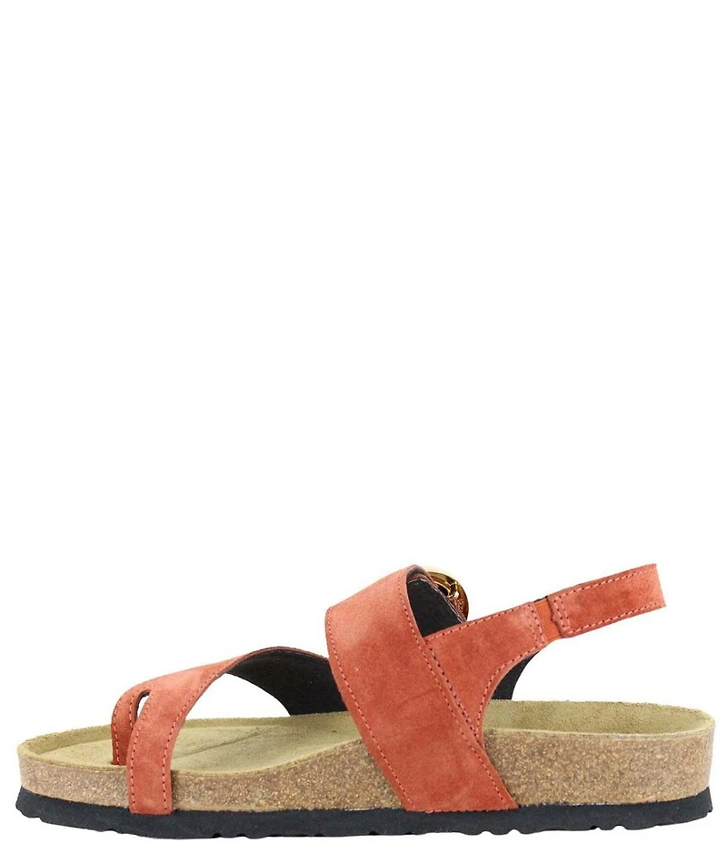 Naot Baltimore Suede Buckled Thong Slingback Sandals