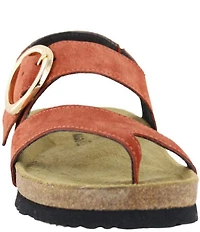 Naot Baltimore Suede Buckled Thong Slingback Sandals