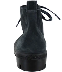 Naot Canoe Suede Lace Up Ankle Combat Booties