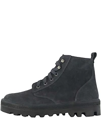 Naot Canoe Suede Lace Up Ankle Combat Booties
