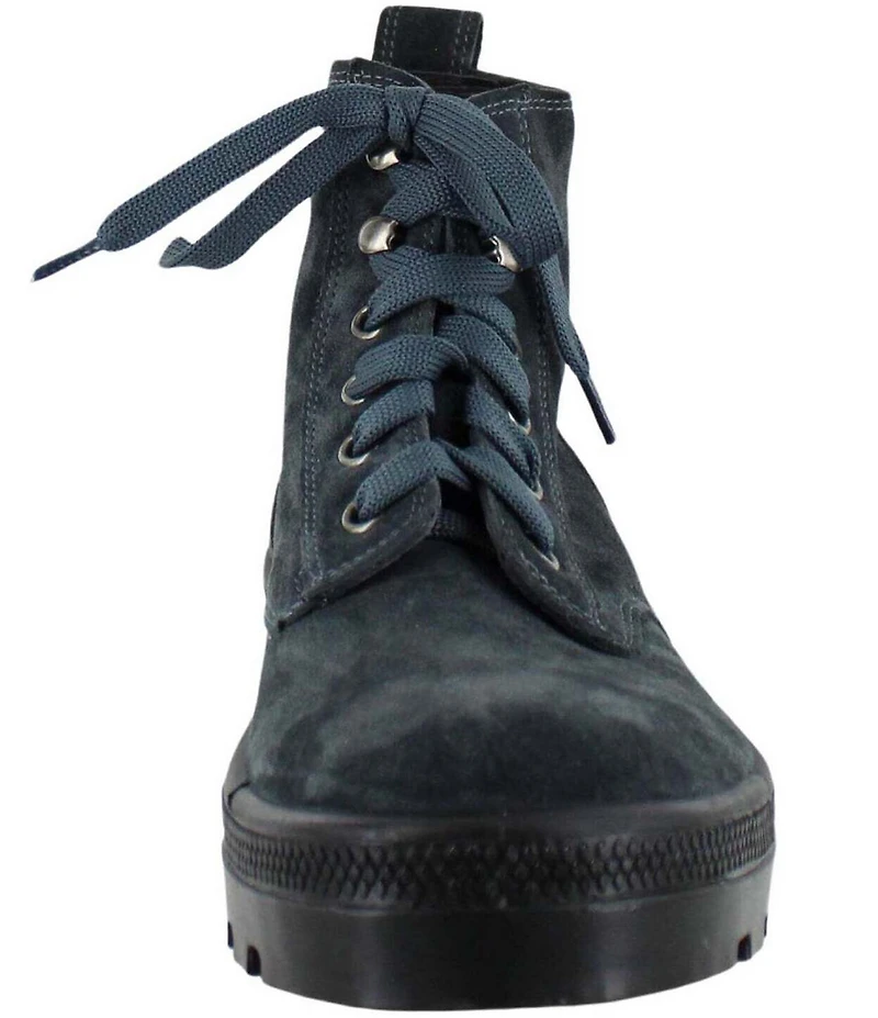 Naot Canoe Suede Lace Up Ankle Combat Booties