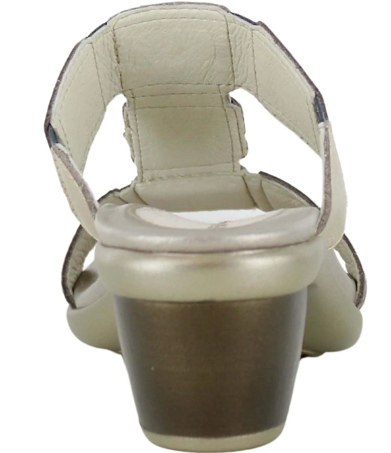 Naot Form Leather Slide Block Heel Sandals