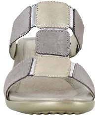 Naot Form Leather Slide Block Heel Sandals