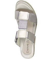 Naot Form Leather Slide Block Heel Sandals