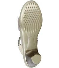 Naot Form Leather Slide Block Heel Sandals