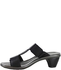 Naot Form Leather Slide Block Heel Sandals