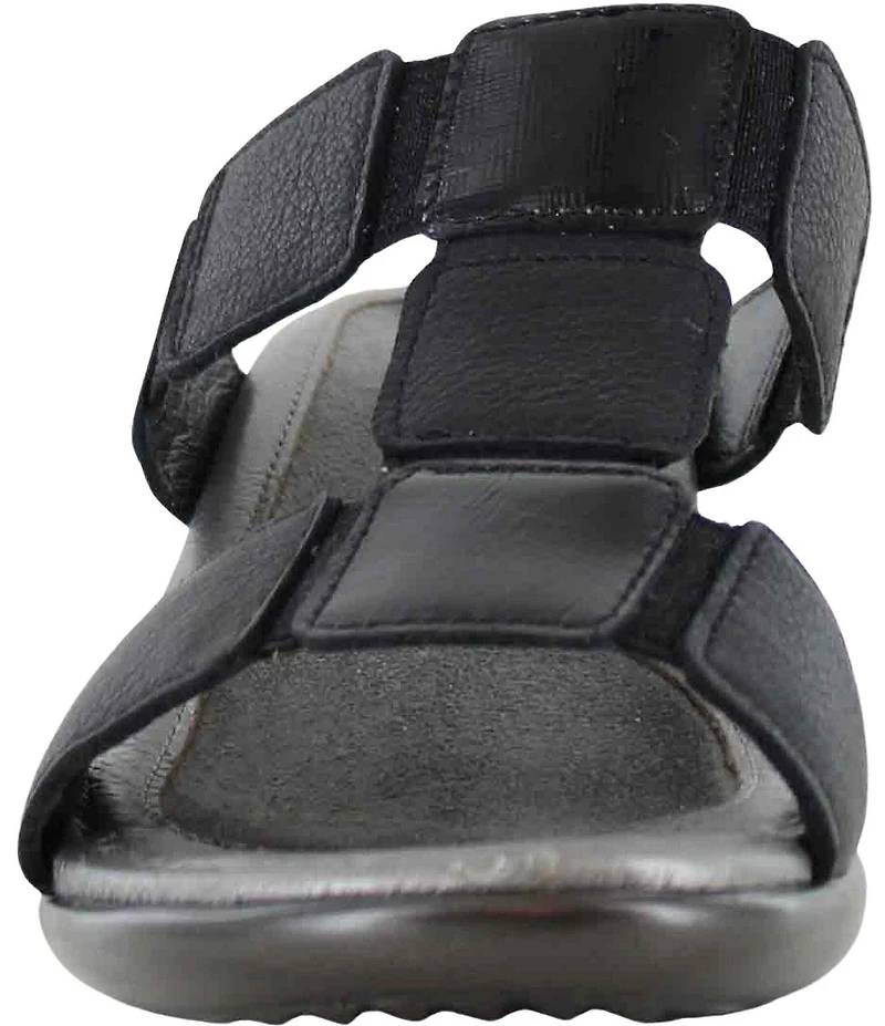 Naot Form Leather Slide Block Heel Sandals