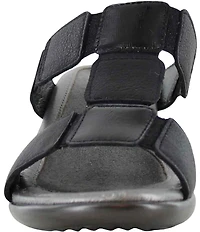 Naot Form Leather Slide Block Heel Sandals