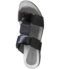 Naot Form Leather Slide Block Heel Sandals