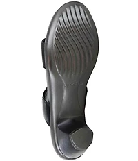 Naot Form Leather Slide Block Heel Sandals