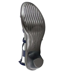 Naot Innovate Leather Rhinestone Detail Block Heel Dress Sandals