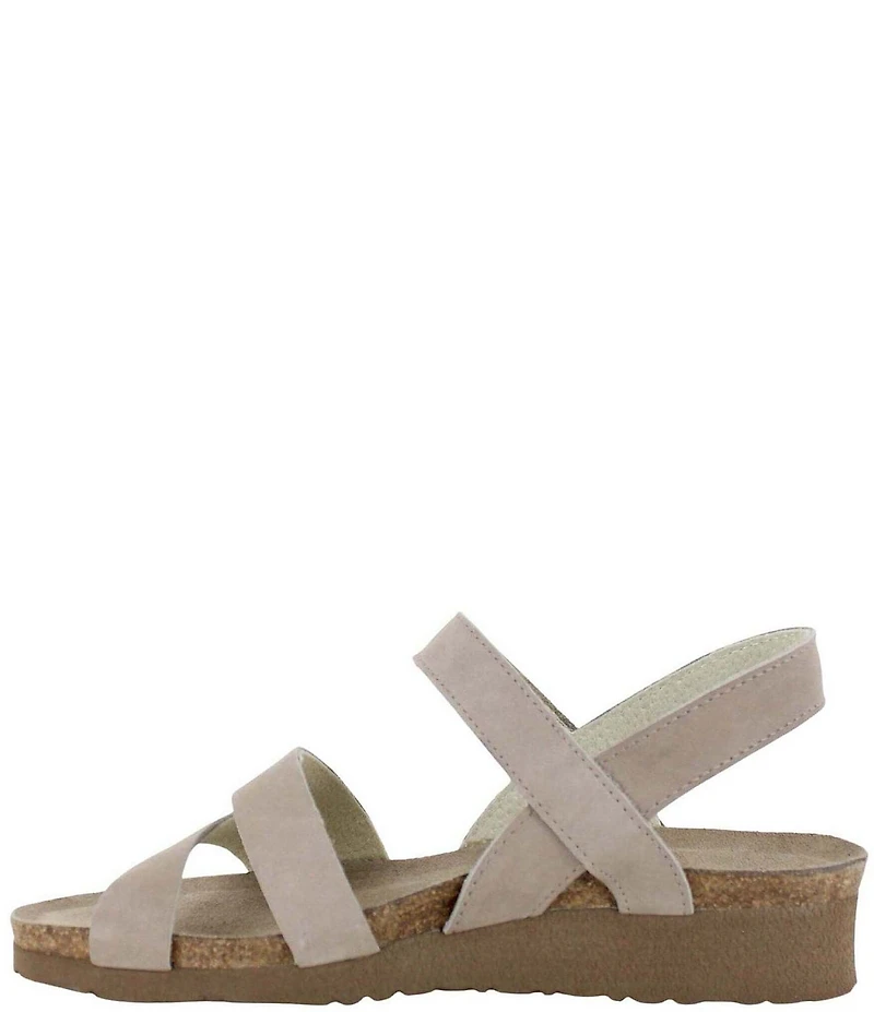 Naot Kayla Nubuck Suede Banded Wedge Sandals