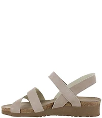 Naot Kayla Nubuck Suede Banded Wedge Sandals