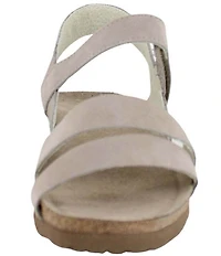 Naot Kayla Nubuck Suede Banded Wedge Sandals