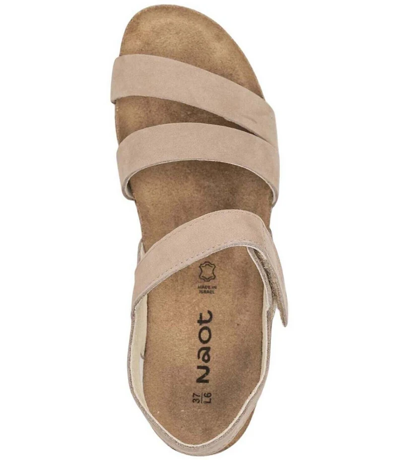 Naot Kayla Nubuck Suede Banded Wedge Sandals
