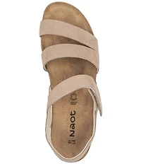 Naot Kayla Nubuck Suede Banded Wedge Sandals