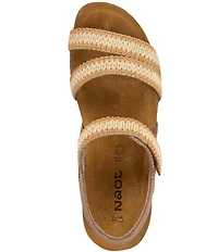 Naot Kayla Woven Raffia Banded Wedge Sandals