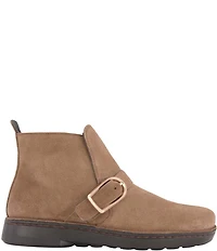 Naot Kolmer Suede Buckle Strap Hardware Ankle Booties