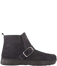 Naot Kolmer Suede Buckle Strap Hardware Ankle Booties