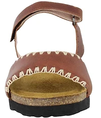 Naot Luna Leather Whipstitch Ankle Strap Sandals