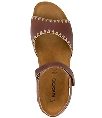 Naot Luna Leather Whipstitch Ankle Strap Sandals