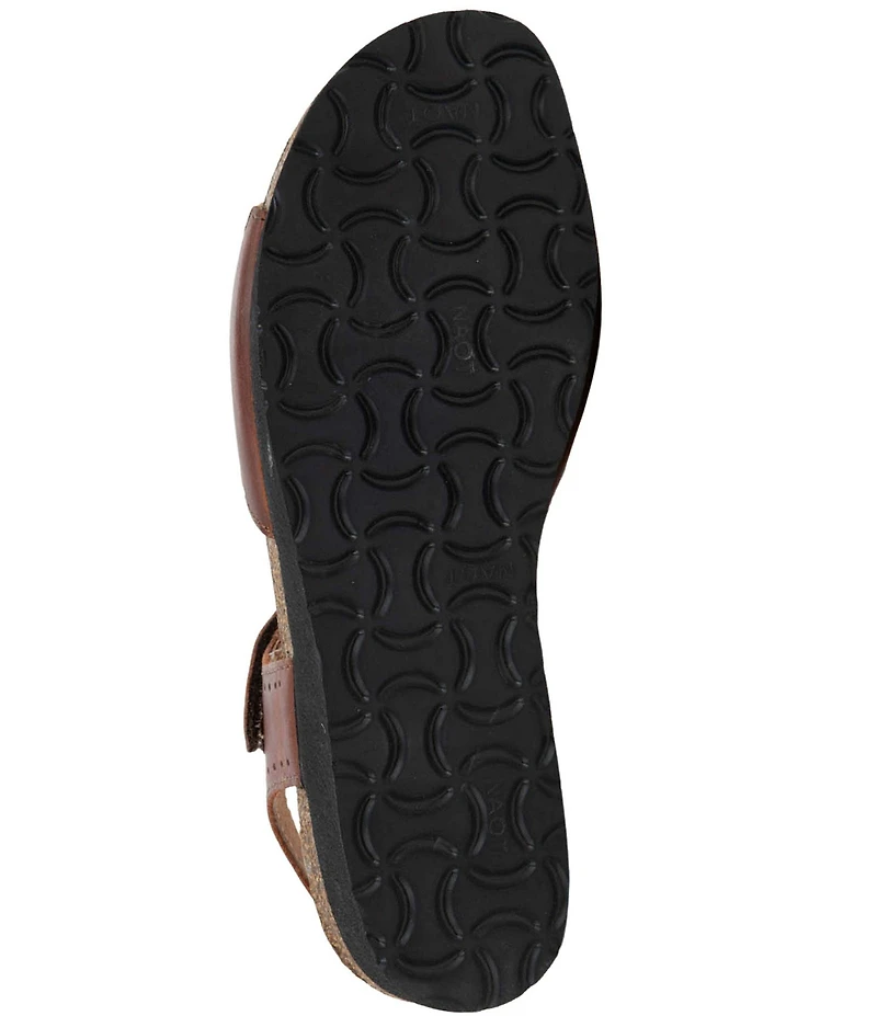 Naot Luna Leather Whipstitch Ankle Strap Sandals