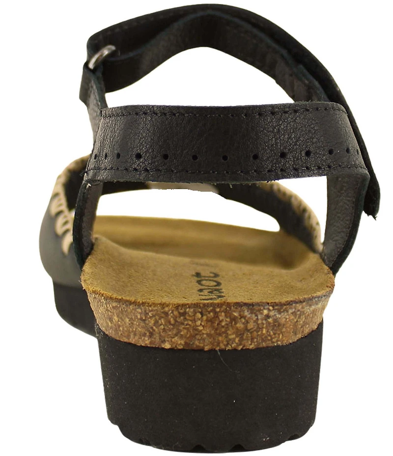 Naot Luna Leather Whipstitch Ankle Strap Sandals