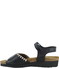 Naot Luna Leather Whipstitch Ankle Strap Sandals