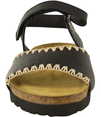 Naot Luna Leather Whipstitch Ankle Strap Sandals