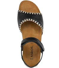 Naot Luna Leather Whipstitch Ankle Strap Sandals